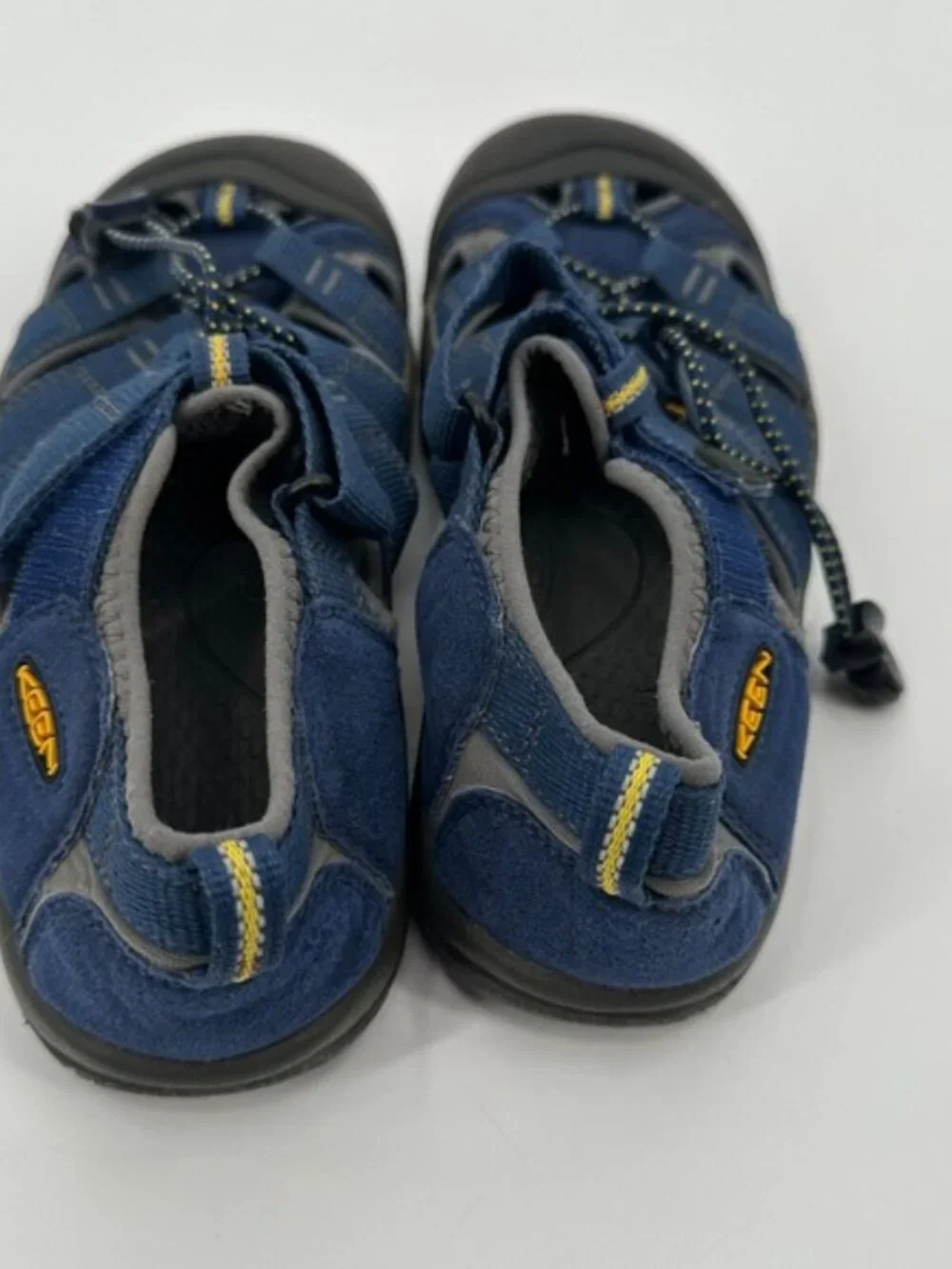 Keen Newport HHiking Sandals Kid's Size 4 Blue Waterproof Bungee Cinch 1009962